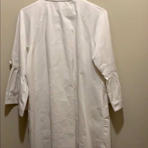 White Dressy Trench Jacket/Coat - Picture 7 of 13